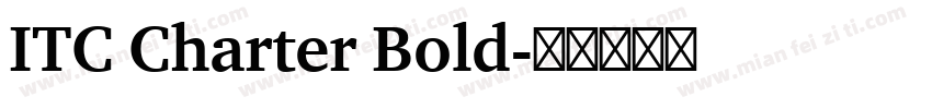 ITC Charter Bold字体转换